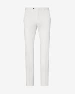 White stretch cotton trousers