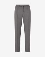 Pantalon jogger gris acier laine-coton