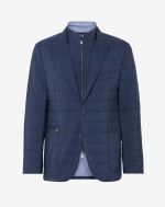 Blue water-repellent jacket with inner vest