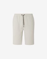 Cream Bermuda shorts with drawstrings