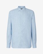 Light blue pure linen shirt