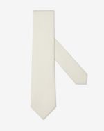 White pure silk tie