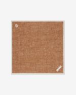 Brown linen pocket square
