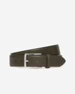 Green super soft nappa leather belt