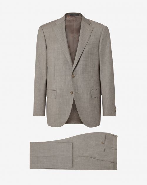 Grey 2-piece suit in wool grisaille