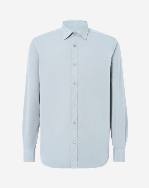 Light blue shirt with small collar