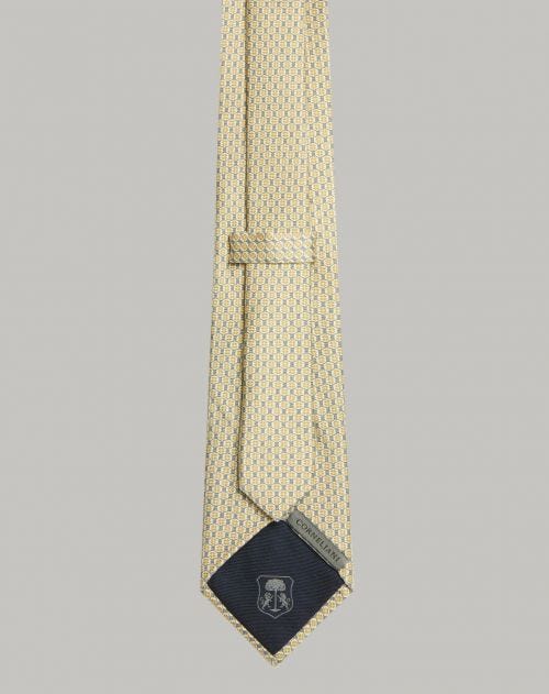 Cravatta stampata colore giallo