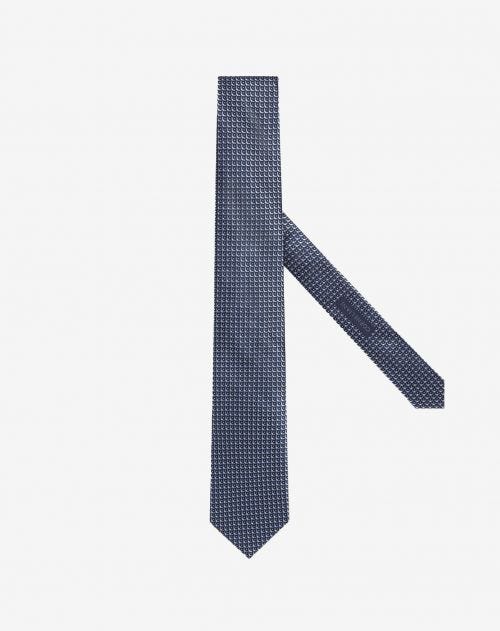 Blue silk couture tie