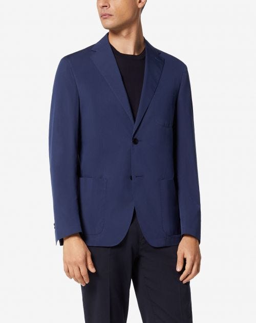 Синяя куртка-рубашка circle, хлопок и шелк