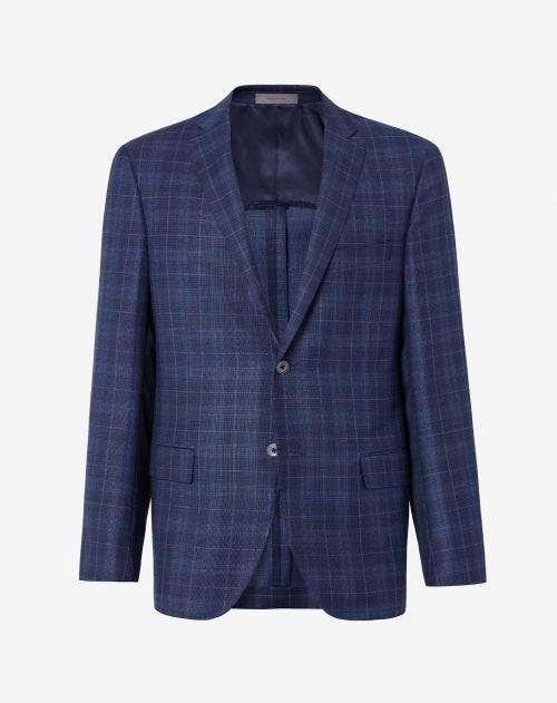 Blue 2-button wool jacket