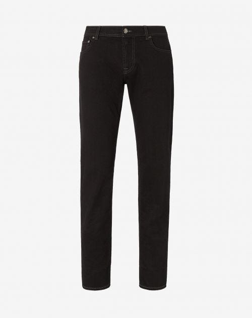 Black stretch cotton jeans