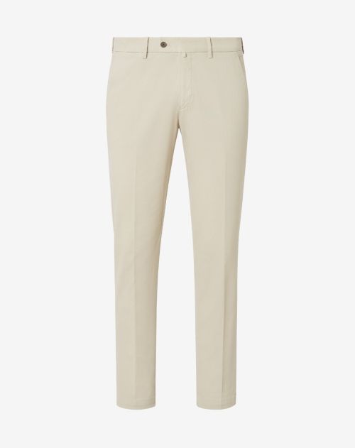 Beige circle chino pants in cotton
