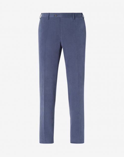Stretch cotton blue trousers