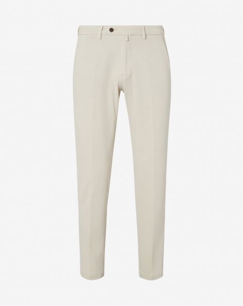 Cotton and modal blend chinos in white