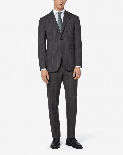2-piece 140's wool suit in grey