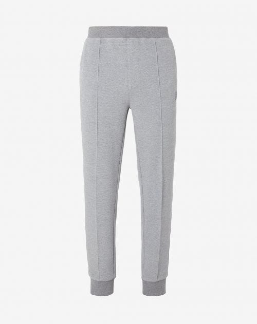Soft touch melange grey trousers