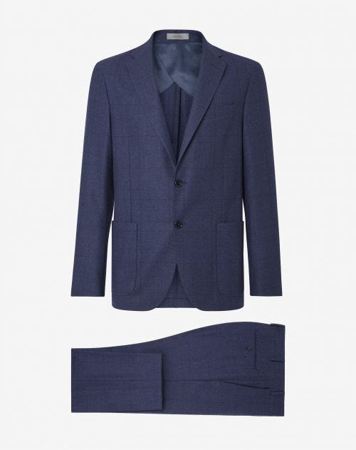 Wool flannel blue suit