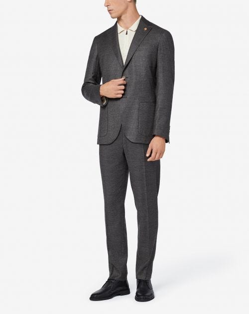 Lyocell, wool and cashmere suit in grey 