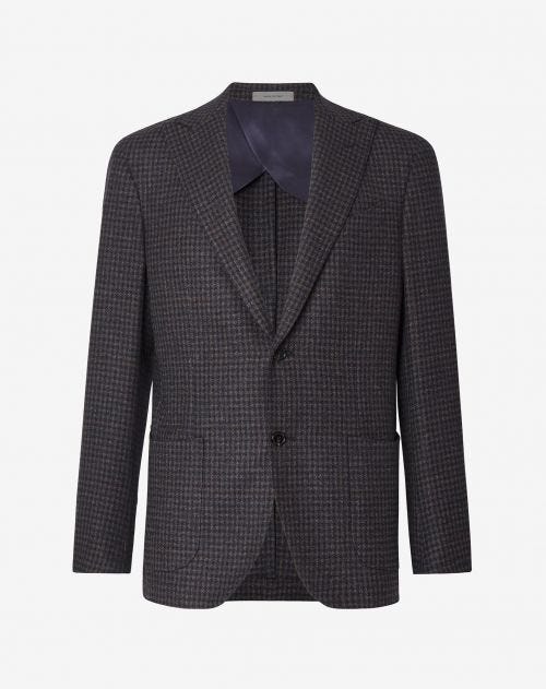 2-button wool and cashmere jacket in blue
