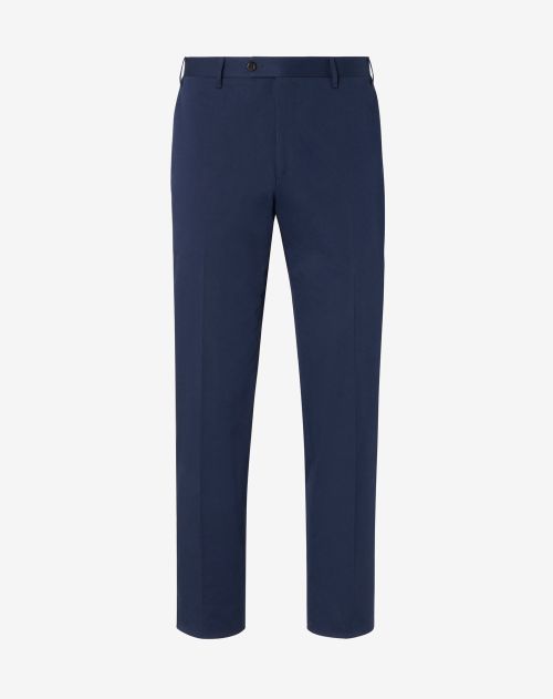 Pantalon bleu en coton stretch