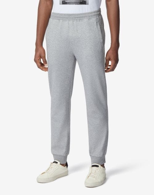 Anthracite cotton jogger with drawstring