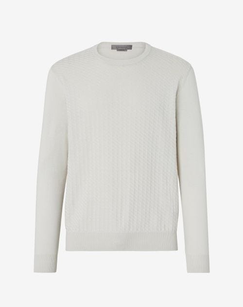 Light grey Pima cotton crewneck sweater