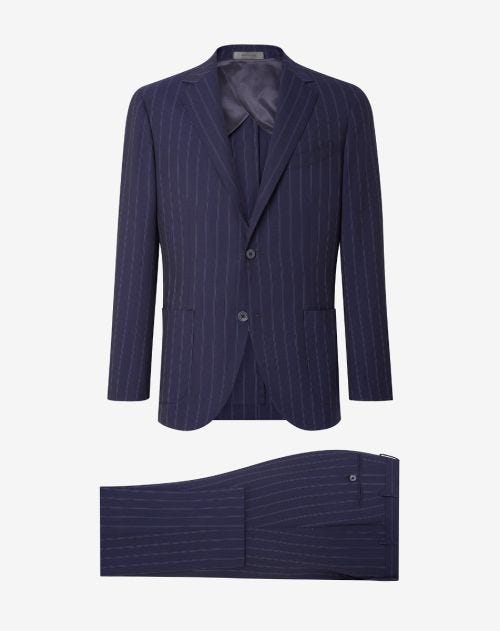 Blue S130s tropical wool suit