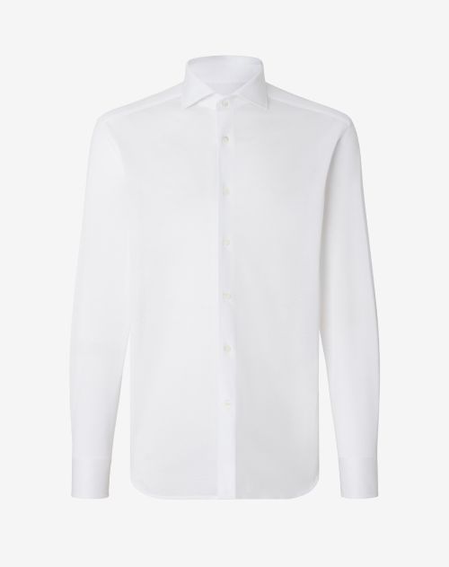 Camicia bianca in Jersey di cotone Oxford