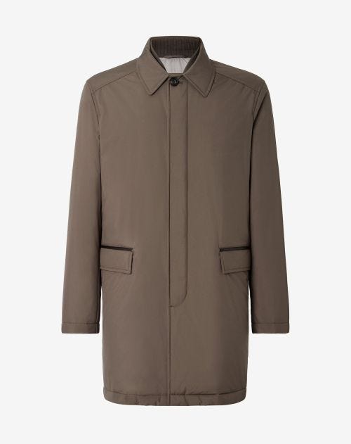 Brown technical fabric trench