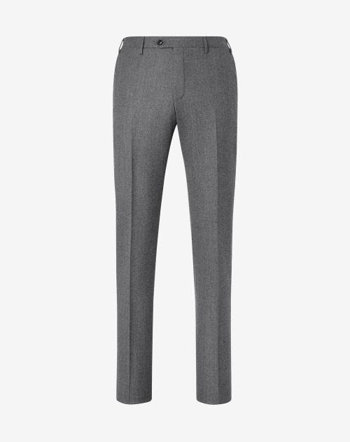 Pantaloni grigio chiaro in pura lana