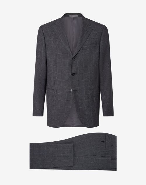 Grey overcheck S130's wool suit