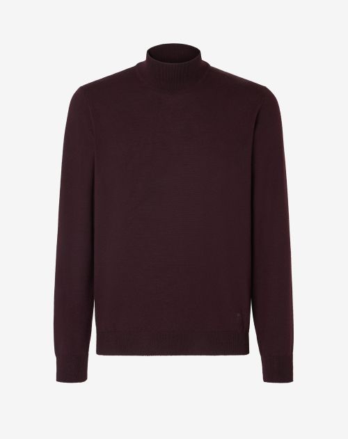 Bordeaux extra-fine merino turtleneck sweater
