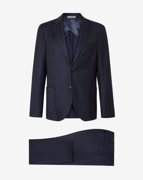 Navy blue S130's wool suit