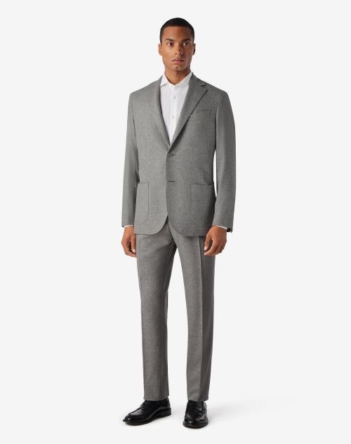 Grey wool and cashmere suit