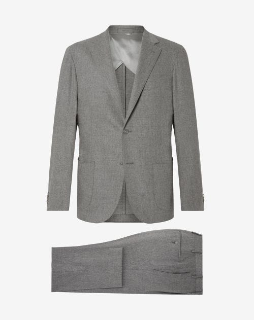Grey wool and cashmere suit