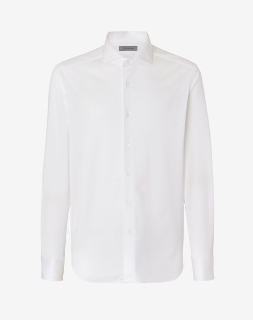 Camicia bianca in jersey di cotone