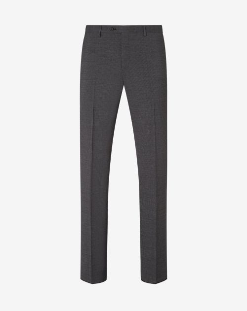 Anthracite grey stretch wool trousers