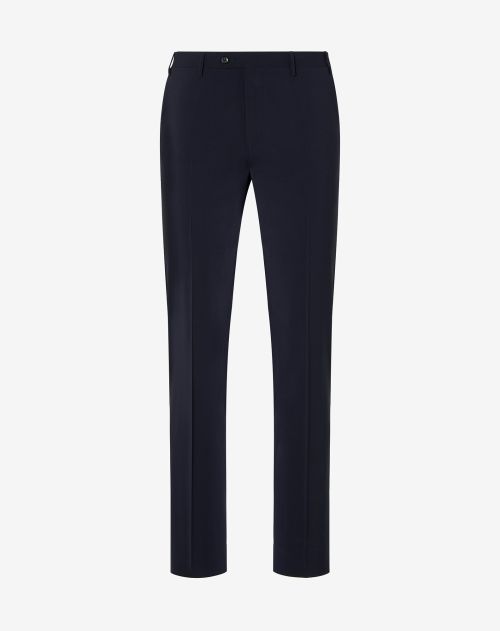 Pantaloni blu navy in lana 120's stretch