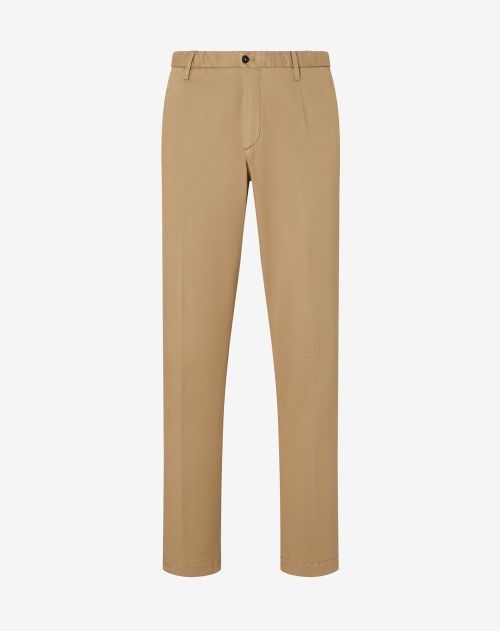 Rope brown lyocell and stretch cotton trousers