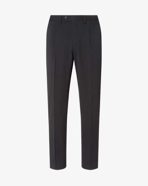 Black technical gabardine trousers