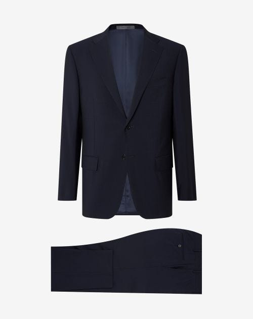 Navy blue wool and mohair suit