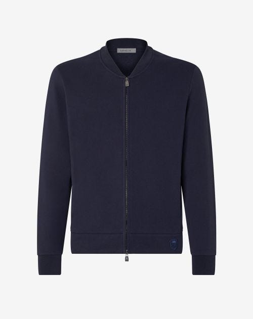 Navy blue luxury cotton sweatshirt