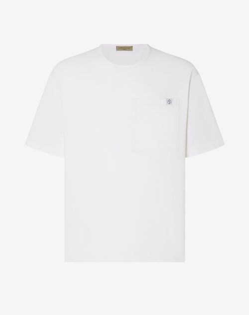 White crew neck organic cotton T-shirt