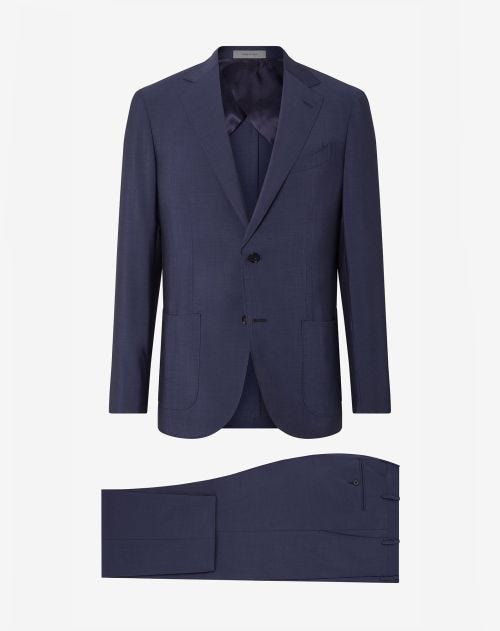 Blue wool and mohair suit