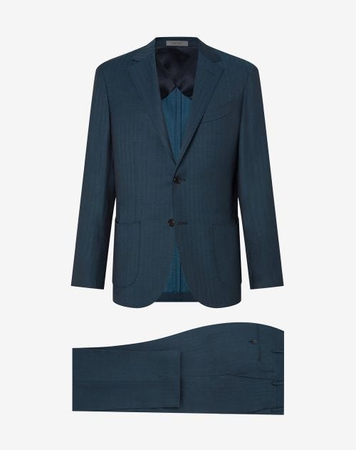 Green pure wool suit
