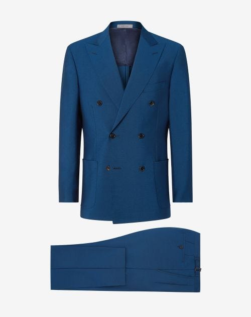 China blue wool and mohair suit