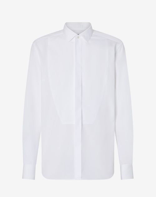 Optical white cotton poplin shirt