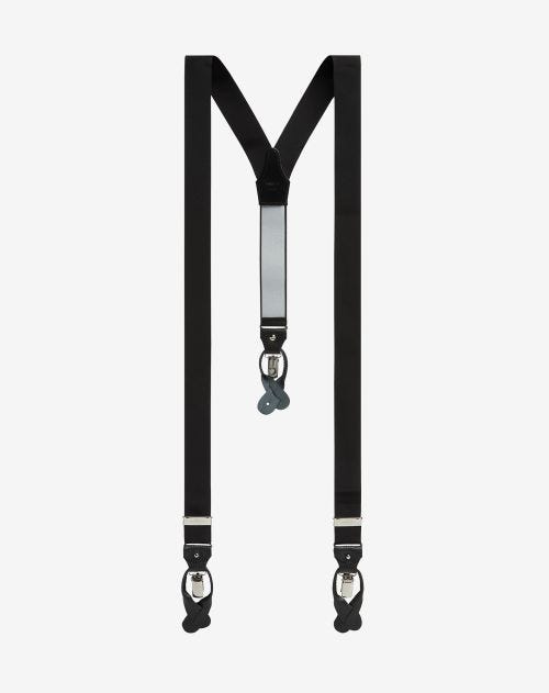 Adjustable black suspenders