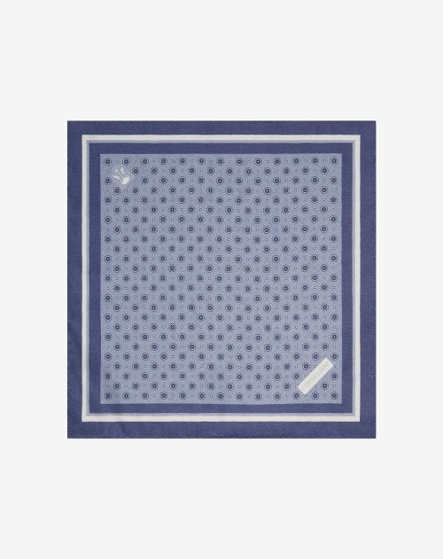 Navy blue silk pocket square