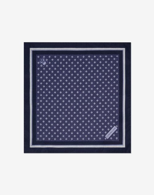 Light blue/blue silk pocket square
